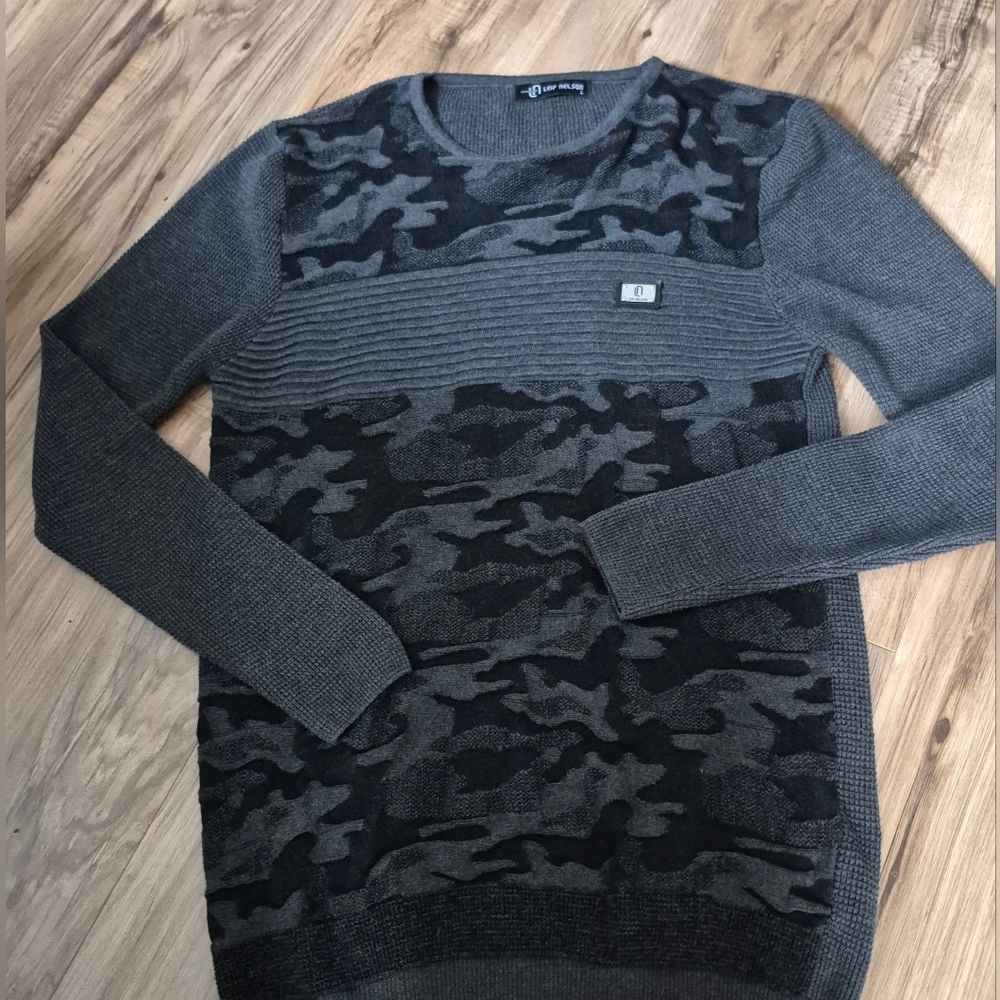 Leif Nelson Mens Knit Sweater Size L